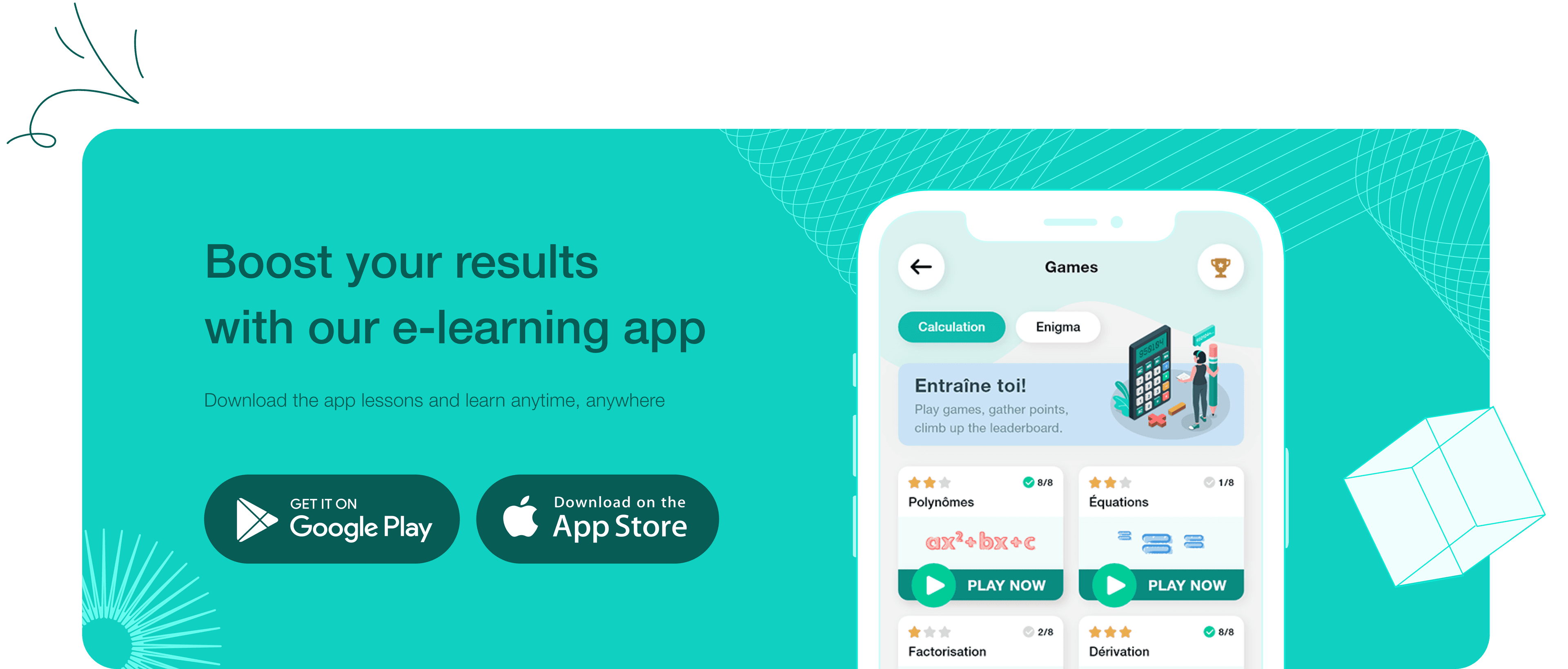 Boost your result with our e-learnin app